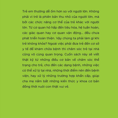 Cẩm Nang Nhi Khoa - Cách Chăm Sóc Trẻ Ốm Tại Nhà