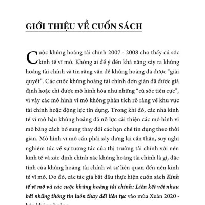 Kinh tế vĩ mô và các cuộc khủng hoảng tài chính. Liên kết với nhau bởi những thông tin thay đổi liên tục - bản in 2025