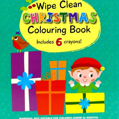 Wipe Clean Colouring Books - Rudolph