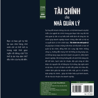 Tài Chính Cho Nhà Quản Lý - Bí Quyết Tăng Trưởng Thần Tốc Cho Doanh Nghiệp