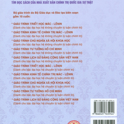 Combo 3 cuốn Giáo Trình Triết Học Mác – Lênin + Giáo Trình Tư Tưởng Hồ Chí Minh + Giáo Trình Chủ Nghĩa Xã Hội Khoa Học (Dành Cho Bậc Đại Học Hệ Không Chuyên Lý Luận Chính Trị) - Bộ mới năm 2021