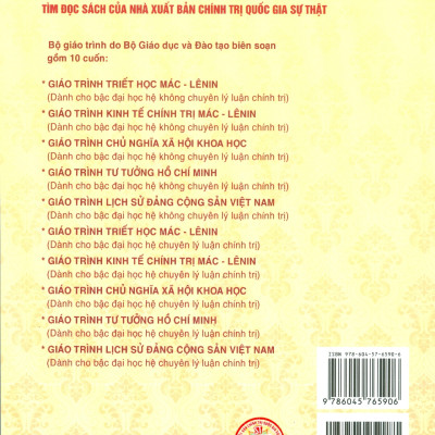 Combo 4 cuốn Giáo Trình Dành Cho Bậc Đại Học Hệ Không Chuyên Lý Luận Chính Trị: Giáo Trình Triết Học Mác – Lênin + Giáo Trình Lịch Sử Đảng Cộng Sản Việt Nam + Giáo Trình Chủ Nghĩa Xã Hội Khoa Học + Giáo Trình Tư Tưởng Hồ Chí Minh