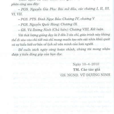 Lịch Sử Văn Minh Thế Giới (Tái bản lần thứ mười ba - năm 2014) - Vũ Dương Ninh (Chủ biên)