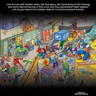 Sách ngoại văn: Look And Find Sticker Book Marvel Heroes And Villains