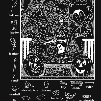 Halloween Hidden Pictures Puzzles To Highlight