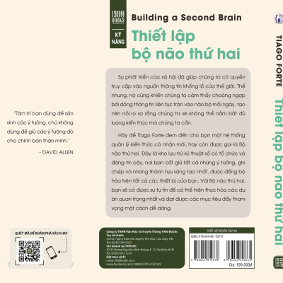 Sách - Building A Second Brian, Thiết Lập Bộ Não Thứ 2 - Tiago Forte