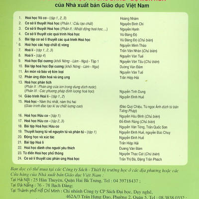 Cơ Sở Lí Thuyết Các Phản Ứng Hóa Học - TB lần 10 năm 2022