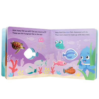 Sách ngoại văn: Baby Einstein Ocean Explorers - Squish & Peek - Five Hungry Fish