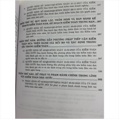 Sách Luật Kiểm Toán Nhà Nước - Pháp Lệnh Xử Phạt Vi Phạm Hành Chính Trong Lĩnh Vực Kiểm Toán, Lập Thẩm Định và Ban Hành Kế Hoạch Kiểm Toán - V2219D