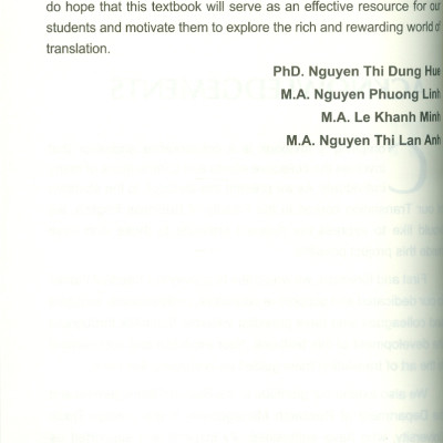 Translation 1 - Trường Đại học Ngoại Thương ; TS. Nguyễn Thị Dung Huệ chủ biên, ThS. Nguyễn Phương Linh, ThS. Lê Khánh Minh, ThS. Nguyễn Thị Lan Anh