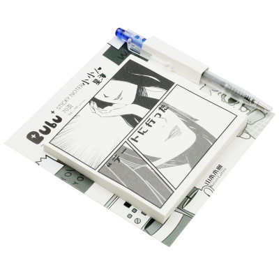 Giấy Note Hình Kèm Bút 75 x 75 mm - Bu Bu BLTP-0341 - Mẫu 2 (70 Tờ)