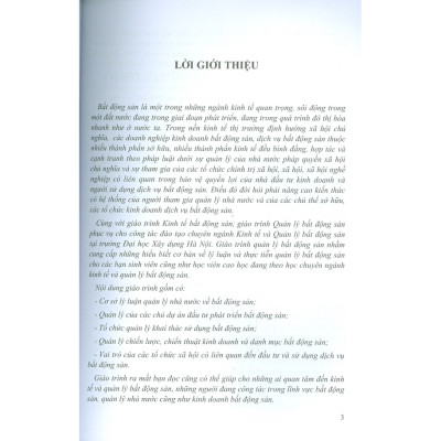 Giáo Trình Quản Lý Bất Động Sản