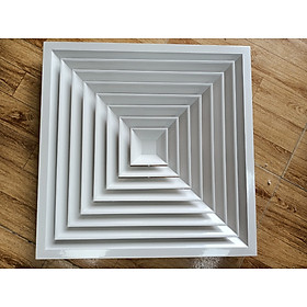 Cửa gió khuếch tán 600x600, miệng gió điều hòa âm trần nhôm sơn tĩnh điện