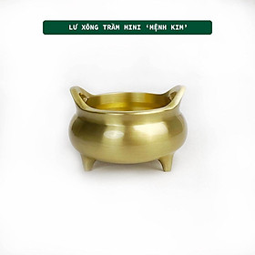 Lư Xông Nhang Trầm Hương Đồng Đúc Loại Mini 4cm 3 Lành Màu Phong Thủy Trang Trí Nhà Bàn Thờ Dâng Hương Thư Giãn