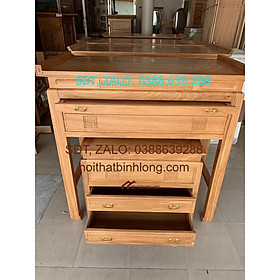 án gian thờ và cũng cơm gỗ mít