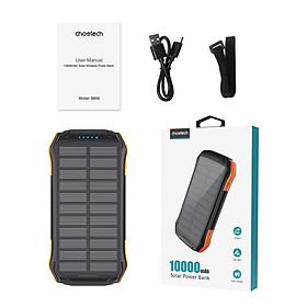Pin Sạc Dự Phòng Choetech B659 Năng Lượng Mặt Trời  dung lượng 10.000mAh (hàng chính hãng)