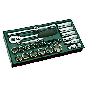 Bộ khay đầu tuýp 25 chi tiết 1/2 inch SATA 09921( hệ inch)
