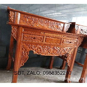 Bàn Thờ Bàn Cúng 127cm gỗ Tràm Bông Vàng...