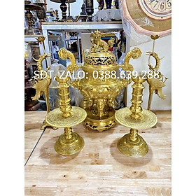 ĐỈNH NGŨ SỰ 63 CM NẶNG 34 KG CHẤT LIỆU BẰNG ĐỒNG