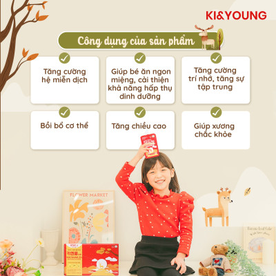 Gạc hươu non/Nước nhung hươu cao cấp Ki&Young cho trẻ từ 1 tuổi - ALADDINVINA