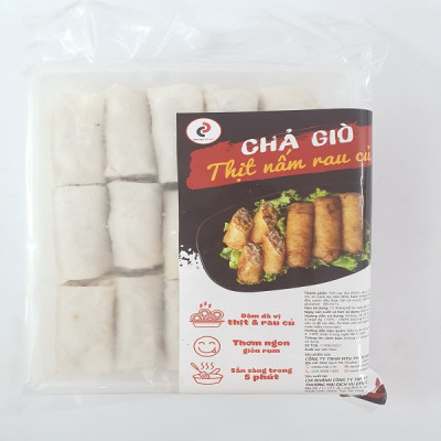 Chả Giò Thịt Nấm Rau Củ Chả Giò Truyền Thống 30 Cái Gói 450gr - Thương hiệu Đen Đỏ