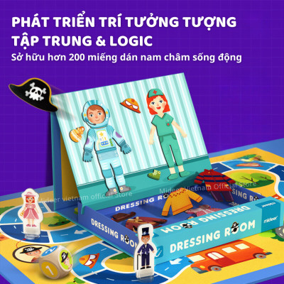 Xếp Hình Nam Châm Mideer Magenetic Game, Bộ đồ Chơi Tư Duy Trí Tuệ Cho Bé 2 3 4 5 Tuổi