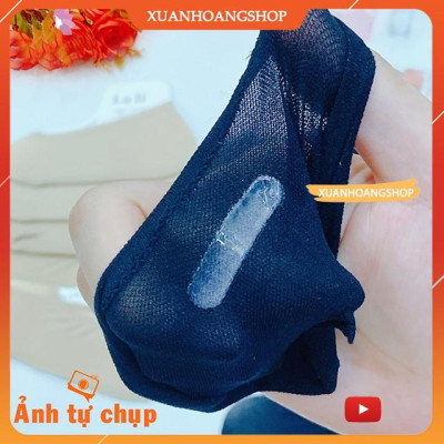  Vớ/Tất Hài Nữ Lười Ngắn Màu Đen, Da Nửa Bàn Chân Lali Hàn Quốc Đẹp Siêu Dai, Chống Xước, Chống Trơn Trượt, Hôi