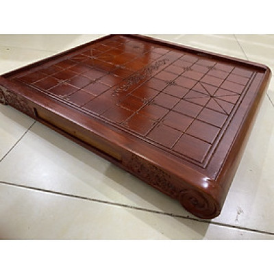 Bộ Bàn Cờ Tướng Cuốn Thư Gỗ Hương 3 Đúc KT 55 x 60 x 7 cm. Quà Tặng Cao Cấp