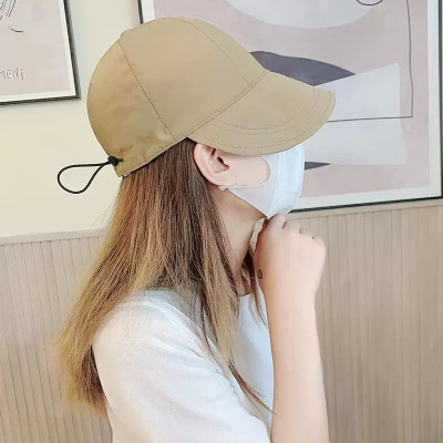 Mũ chống nắng  nửa đầu Hàn Quốc có nút  đeo khẩu trang, nón vành rộng có túi  để khẩu trang , dây  rút điều chỉnh kích thước  giúp chống nắng, chống gió, che nắng phong cách thời trang hiện đại , trẻ trung