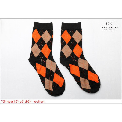 NHIỀU MẪU Tất họa tiết thổ cẩm, chất liệu Polyester cao cấp, tất công sở