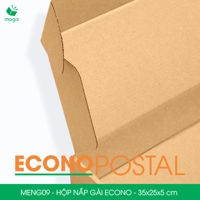 MENG09 - 35x25x5 cm - 100 Hộp carton nắp gài đóng hàng giá rẻ, hộp gói hàng, hộp quà thời trang