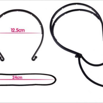Bờm nhựa kết hợp dây tạo nhiều kiểu tóc búi cho bạn nữ