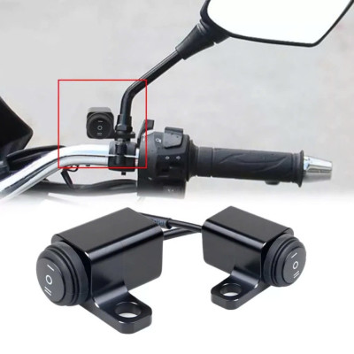 Công Tắc Gắn Chân Gương 3 Chế Độ Cho Đèn Trợ Sáng – Vỏ Hợp Kim Chống Nước