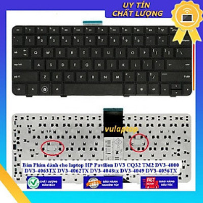 Bàn Phím dùng cho laptop HP Pavilion DV3 CQ32 TM2 DV3-4000 DV3-4063TX DV3-4062TX DV3-4048tx DV3-4049 DV3-4056TX DV3-4007 - Hàng Nhập Khẩu New Seal