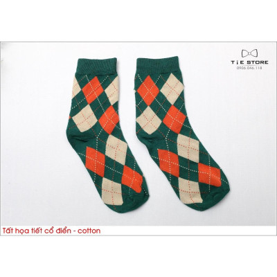 NHIỀU MẪU Tất họa tiết thổ cẩm, chất liệu Polyester cao cấp, tất công sở