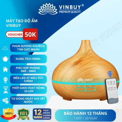 Máy phun sương tạo độ ẩm không khí dung tích lớn 550ml - cấp ẩm cho da, phòng điều hòa, khuếch tán tinh dầu - Chĩnh Hãng - VinBuy
