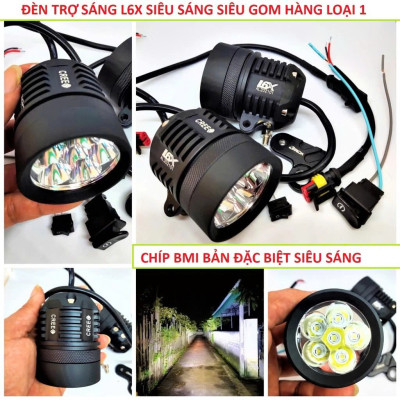 Đèn Trợ Sáng L6X BMI Cho Xe Máy Ô Tô – Ánh Sáng Cực Mạnh, Rọi Xa