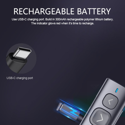 Bút thuyết trình Slide Powerpoint  NORWII N95 Laser tia xanh cao cấp sạc Type C - Hàng nhập khẩu