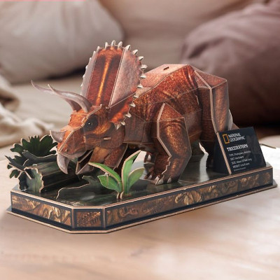 Xếp Hình Puzzles Cubic Fun DS1052H 3D National Geographic: Khủng Long Triceratops - 44 Mảnh Ghép
