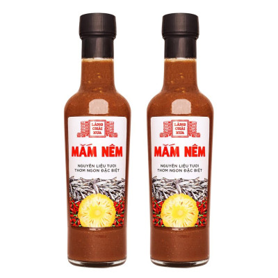 Mắm nêm pha sẵn cao cấp Làng Chài Xưa, nguyên liệu tươi, thơm ngon đặc biệt, chai thủy tinh 300g