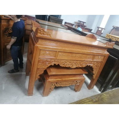 Bàn thờ và cúng cơm gỗ mít giá thật