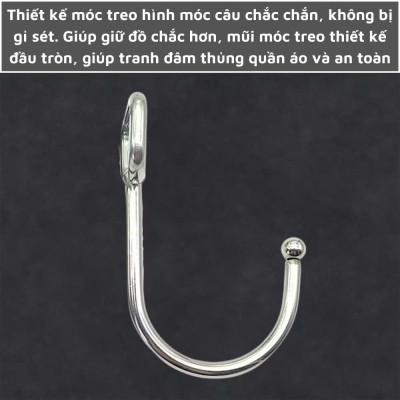 Móc Dán Tường Siêu Chắc Phủ Vàng & Bạc Mẫu Mới, Không Khoan Đục, Chịu Lực 15KG - HÀNG CHÍNH HÃNG MINIIN