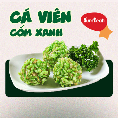 Cá Viên Cốm Xanh Gói 500gr 24 Viên  / 35 Viên - Thương Hiệu Đen Đỏ