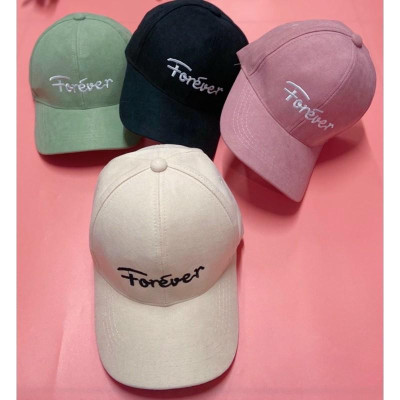  Nón kết lưỡi trai Nhung thêu Forever nhiều màu đẹp cực xinh Unisex Nam Nữ