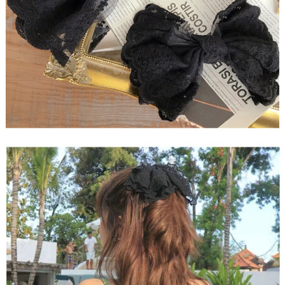 Kẹp tóc ren mềm mại siêu xinh KAH176 phong cách Vintage