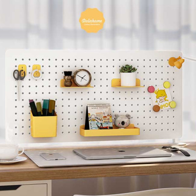 Bảng lỗ Pegboard Dola Home cao cấp dạng chân đứng để bàn để dụng cụ làm việc, tai nghe, mô hình, bàn phím, laptop