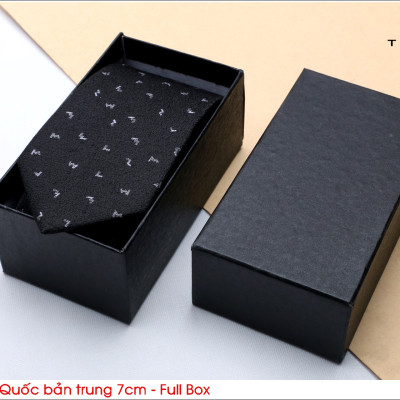 Cavat nam Hàn Quốc cao cấp, Cavat chú rể,MC, công sở bản trung 7cm - Tặng kèm hộp Full box