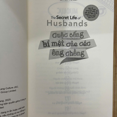 Sách - Cuộc Sống Bí Mật Của Các Ông Chồng (VLA-Melissa Katsoulis)