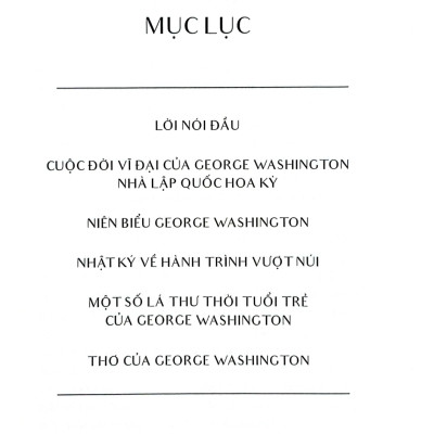 George Washington - Nhà Lập Quốc Hoa Kỳ Và Nhật Ký Thời Tuổi Trẻ (HNB)