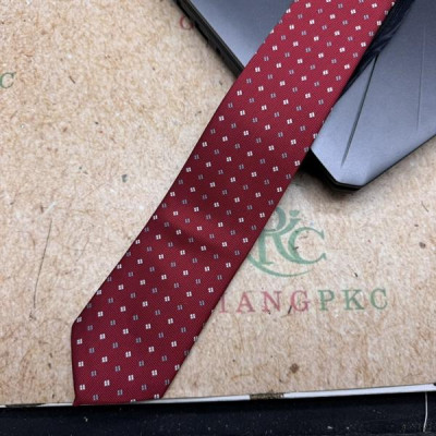 Cà vạt nam mẫu thắt sẵn dây kéo bản nhỏ 6cm mẫu mới t3/2024 màu đỏ chấm họa tiết nhỏ
